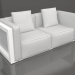 3 डी मॉडल 2 लोगों के लिए सोफा (सफ़ेद) - पूर्वावलोकन
