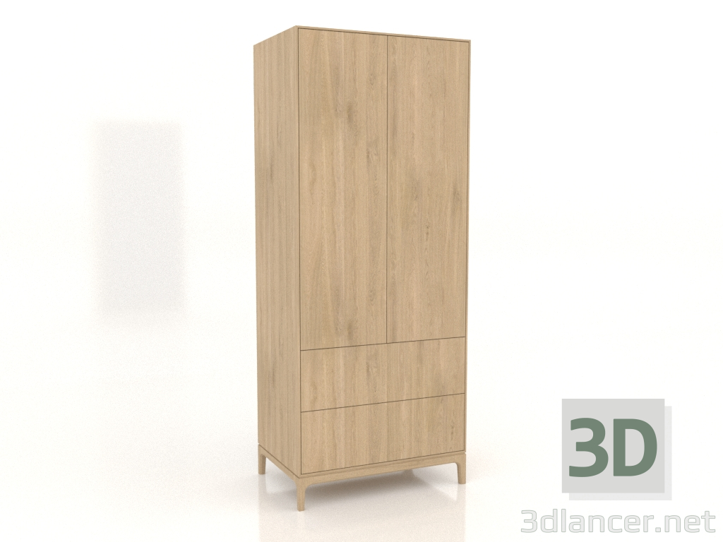 3D Modell Kleiderschrank FARGO 900x600x2200 mm (Eiche hell) - Vorschau