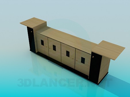 3d модель Тумба под телевизор в гостинную – превью 3d модель Тумба под телевизор в гостинную – превью