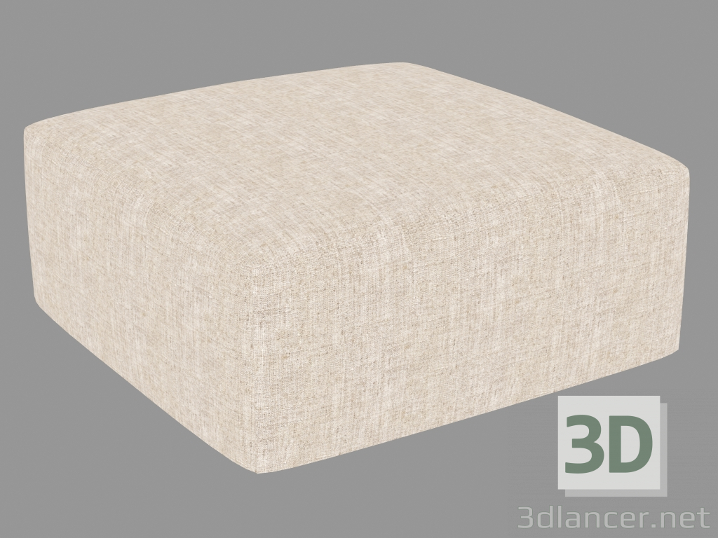 modèle 3D Pouf carré - preview