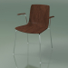 3d model Chair 3907 (4 metal legs, with armrests, walnut) - preview