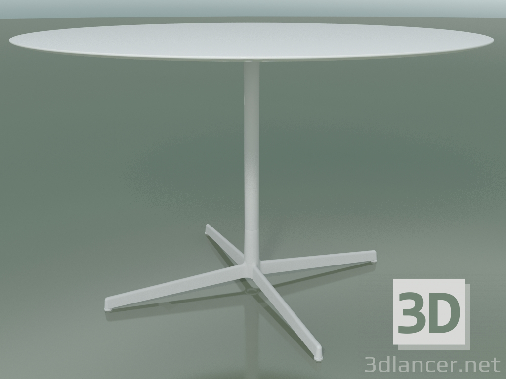 modello 3D Tavolo rotondo 5556 (H 72.5 - Ø 119 cm, Bianco, V12) - anteprima