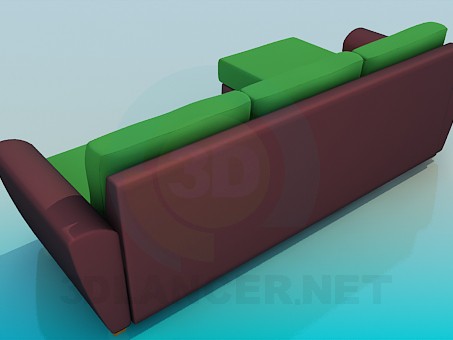 modelo 3D Sofá de dos colores - escuchar modelo 3D Sofá de dos colores - escuchar