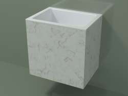 Wall-mounted washbasin (02R123101, Carrara M01, L 48, P 36, H 48 cm)