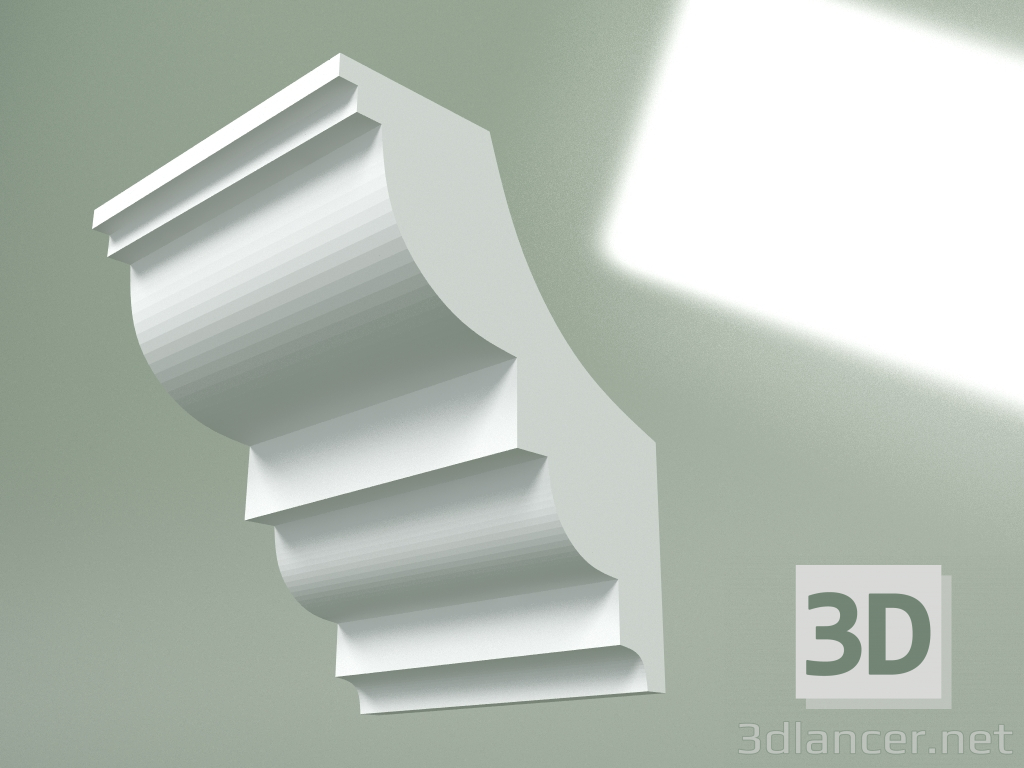 modello 3D Cornicione in gesso (zoccolo a soffitto) KT391 - anteprima