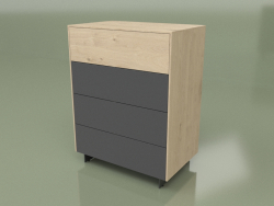 Chest of drawers CN 300 (Champagne, Anthracite)