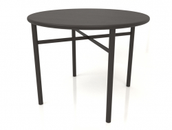 Table à manger (extrémité arrondie) (option 1, D=1000x750, bois brun foncé)
