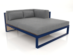 Sofá modular XL, sección 2 derecha, madera artificial (Azul noche)