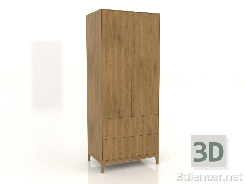 3D Modell Kleiderschrank FARGO 900x600x2200 mm (Eiche natur) - Vorschau