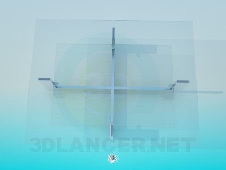 3d model Glass coffe table - preview 3d model Glass coffe table - preview