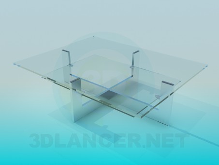 3d model Glass coffe table - preview 3d model Glass coffe table - preview