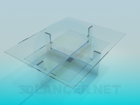 3d model Glass coffe table - preview 3d model Glass coffe table - preview
