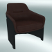 modello 3D Poltrona AVUS club chair (1920-12, nero, pelle Florida 2062 marrone) - anteprima