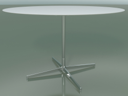 Table ronde 5556 (H 72,5 - Ø 119 cm, Blanc, LU1)