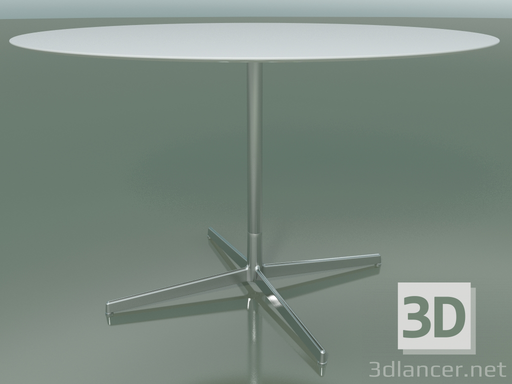 modello 3D Tavolo rotondo 5556 (H 72.5 - Ø 119 cm, Bianco, LU1) - anteprima