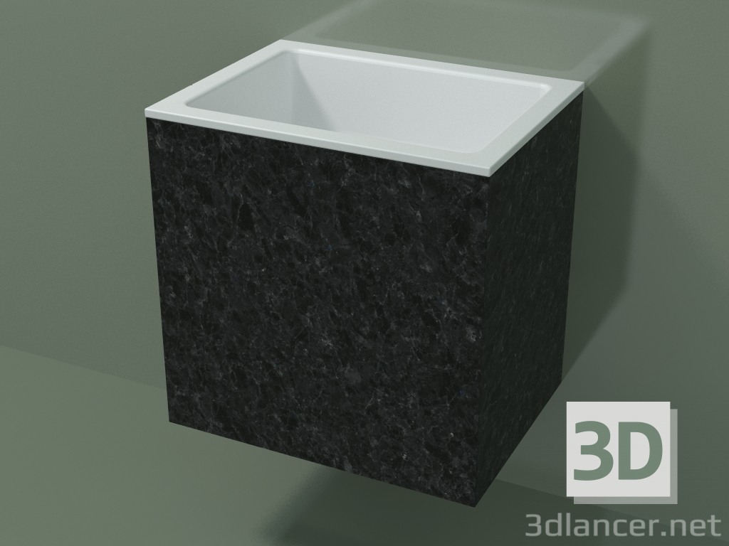 3d model Wall-mounted washbasin (02R123101, Nero Assoluto M03, L 48, P 36, H 48 cm) - preview