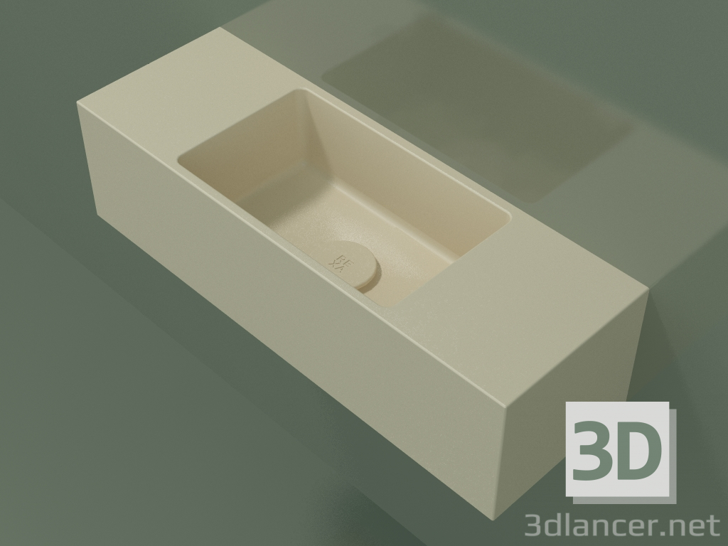 3D Modell Wandwaschbecken Lavamani (02UL31101, Knochen C39, L 60, P 20, H 16 cm) - Vorschau