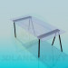 3d model Parietal glass table - preview