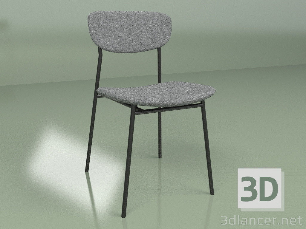 modèle 3D Chaise Madrid (gris) - preview