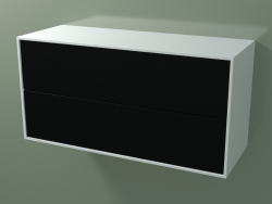 Doppelbox (8AUDCA01, Gletscherweiß C01, HPL P06, L 96, P 36, H 48 cm)