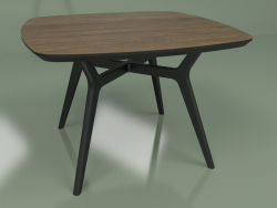 Dining table Lars Walnut (black, 1100x1100)
