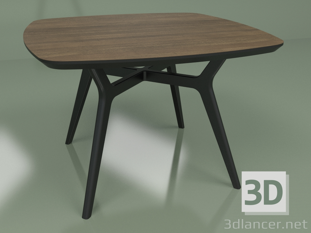 modello 3D Tavolo da pranzo Lars Walnut (nero, 1100x1100) - anteprima