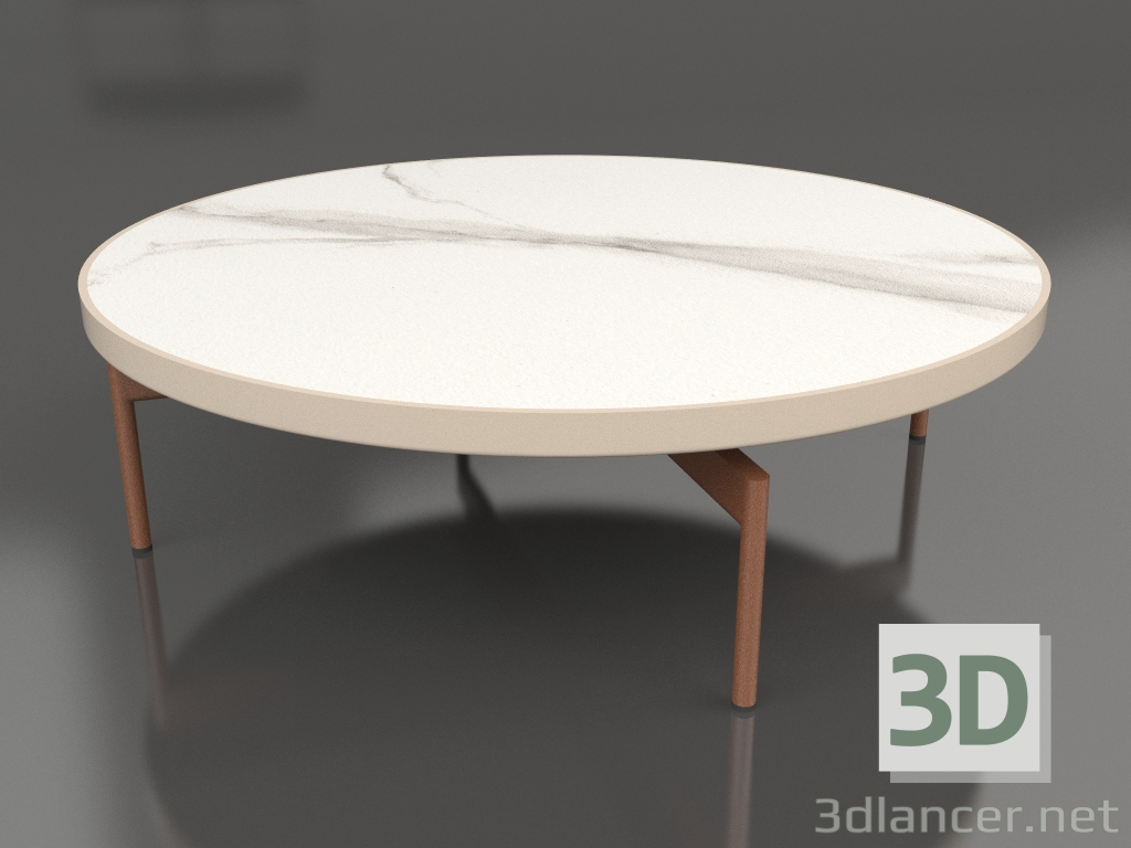 modello 3D Tavolino rotondo Ø120 (Sabbia, DEKTON Aura) - anteprima