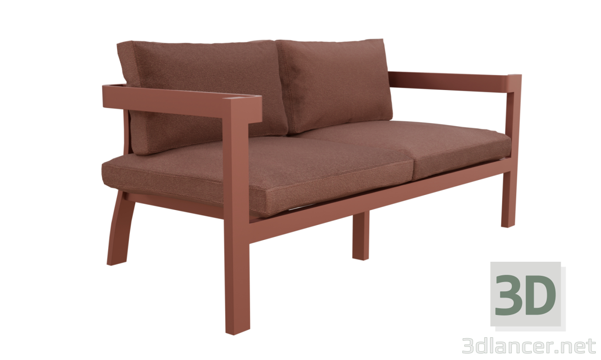 3d Lotus Sofa model buy - render