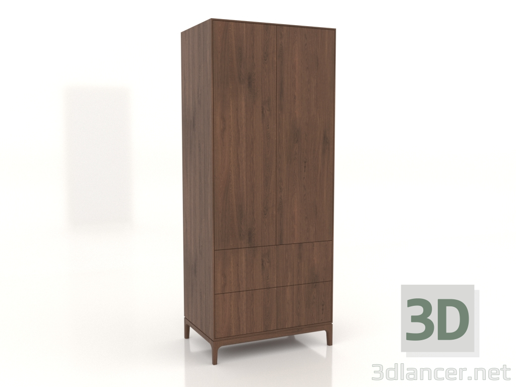 3D Modell Kleiderschrank Kleiderschrank FARGO 900x600x2200 mm (Tabak-Eiche) - Vorschau