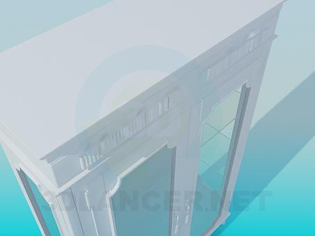 3d модель Антикварный сервант – превью 3d модель Антикварный сервант – превью
