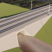 3d Трехпутная железная дорога, остановка Бутаки модель купить - ракурс