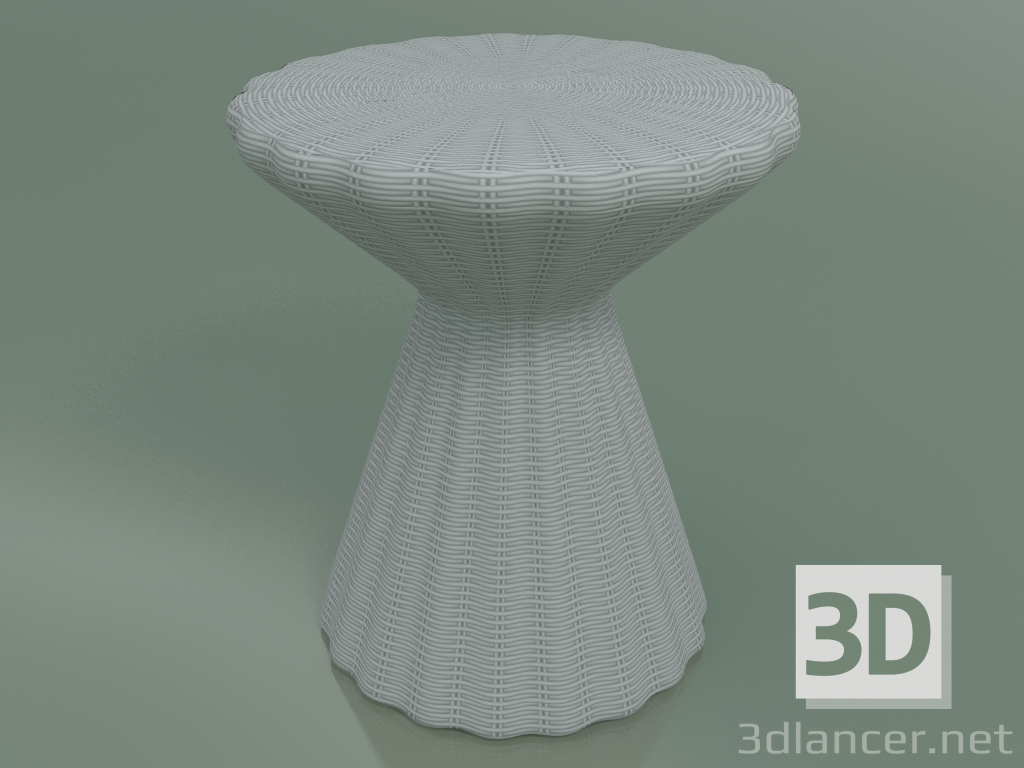 3 डी मॉडल साइड टेबल, ओटोमन (बोल्ला 13, व्हाइट) - पूर्वावलोकन
