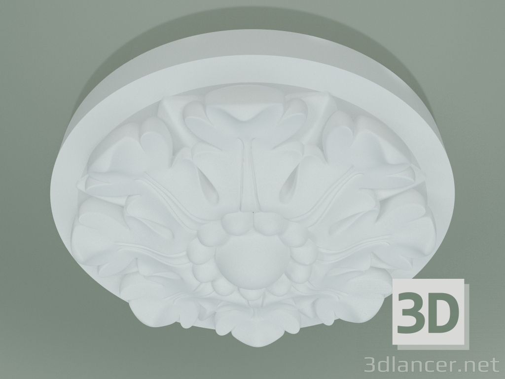 3D Modell Rosette mit Ornament RW046 - Vorschau