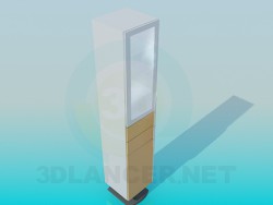 Шкафчик со стеклянной дверкой и полочками