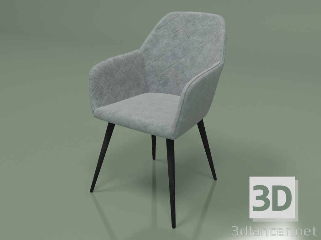 3d model Chair Antiba (grey) - preview