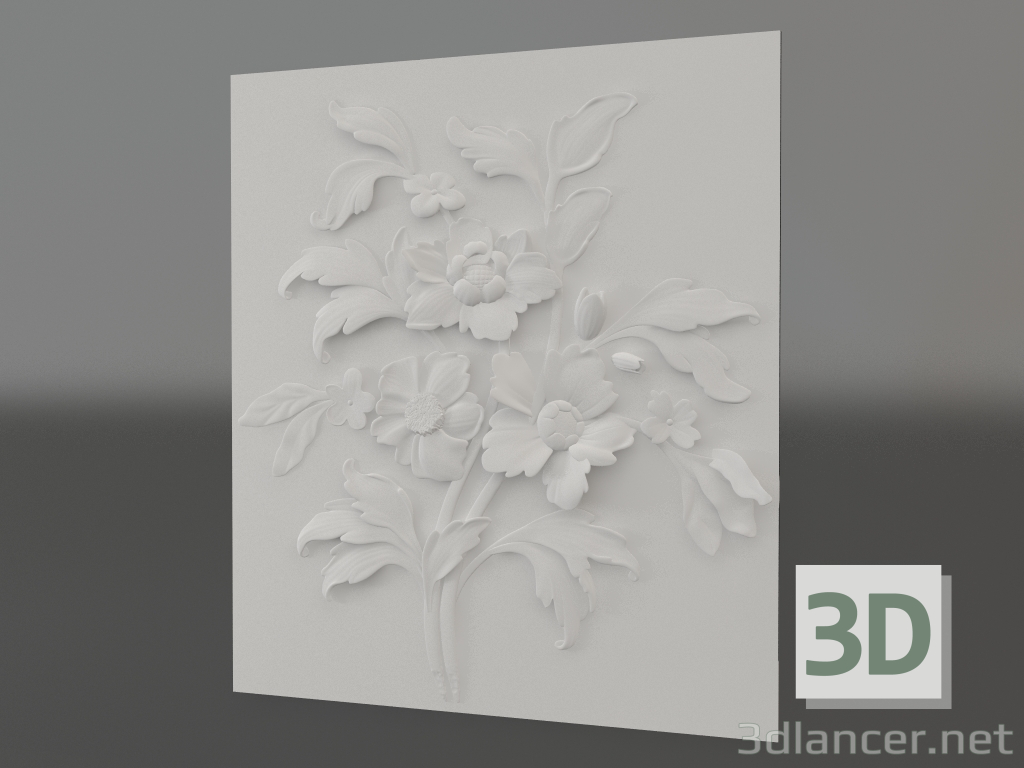 3d model Bas-relief Bouquet - preview