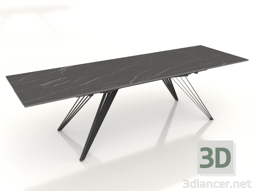 3d модель Стол раскладной Parma 180-280 (черная керамика) – превью