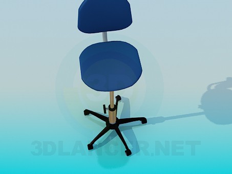 3d модель Стілець з піднімається фіксованою ніжкою – превью 3d модель Стілець з піднімається фіксованою ніжкою – превью