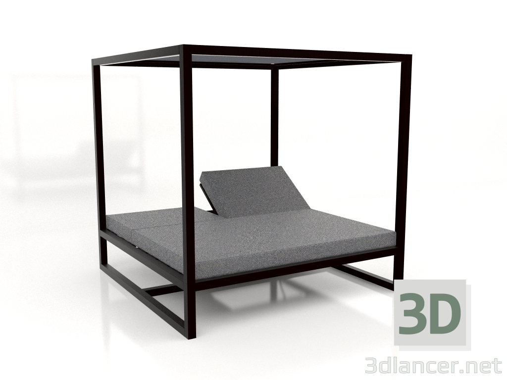 Modelo 3d Contrato de sofá elevado (preto) - preview