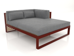 XL modular sofa, section 2 right, artificial wood (Wine red)