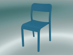 Chair BLOCCO chair (1475-20, ash colored with matt open grain in blue)