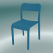 3d модель Стілець BLOCCO chair (1475-20, ash colored with matt open grain in blue) – превью