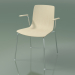 3D modeli Sandalye 3907 (4 metal ayak, kolçaklı, beyaz huş ağacı) - önizleme