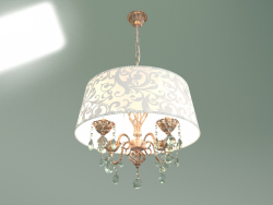Pendant chandelier 10008-4 (white with gold-tinted Strotskis crystal)