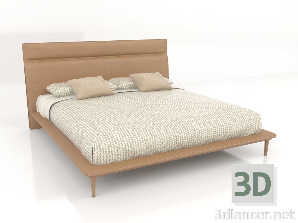 3d модель Кровать двуспальная (ST704P) – превью