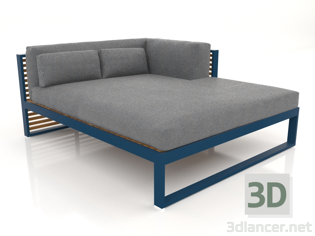 modello 3D Divano modulare XL, sezione 2 destra, legno artificiale (Grigio blu) - anteprima