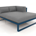 modèle 3D Canapé modulable XL, section 2 droite, bois artificiel (Gris bleu) - preview
