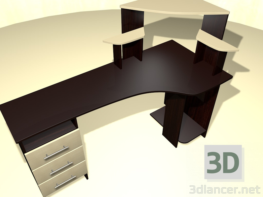 Modelo 3d mesa de computador. SC-05 - preview