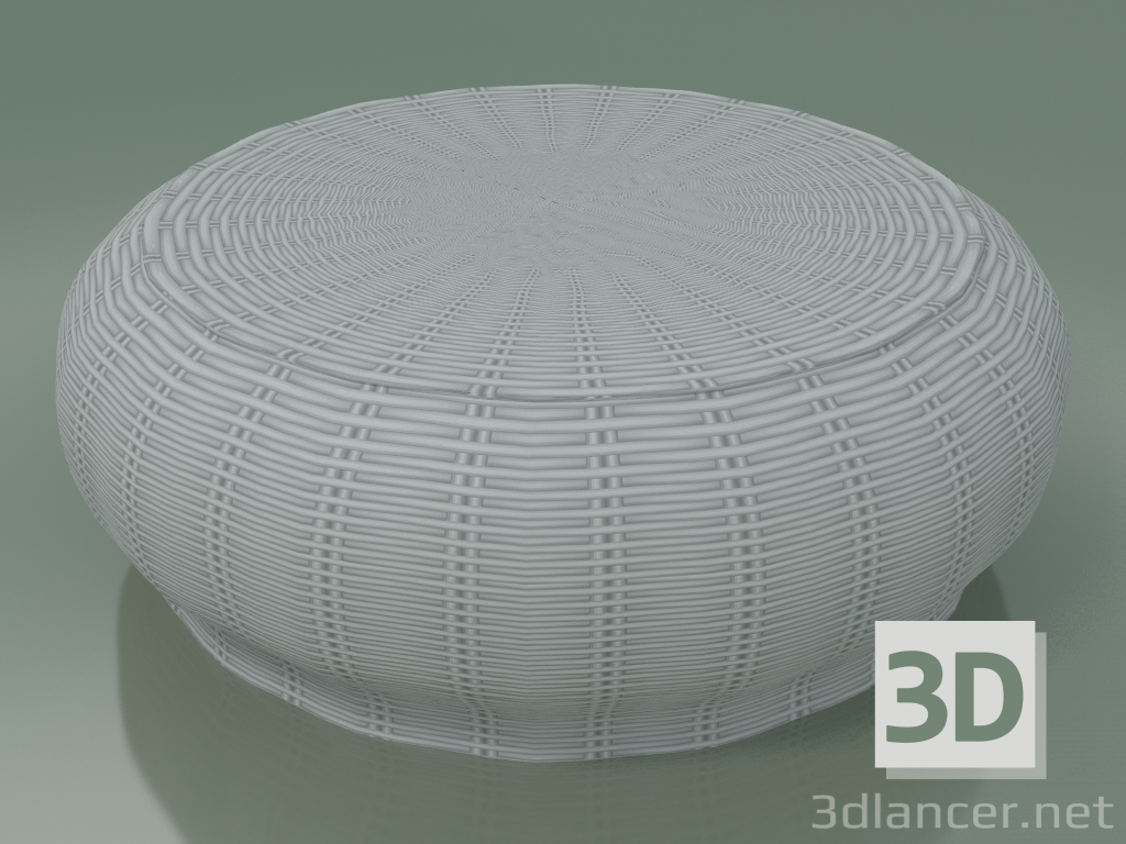 modello 3D Tavolino, pouf (Bolla 15, bianco) - anteprima