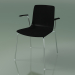 3d model Chair 3907 (4 metal legs, with armrests, black birch) - preview